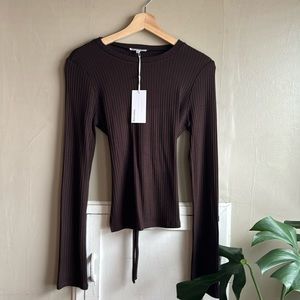 Reformation - Juno Knit Top - Mole